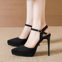 Small Feet Closed Toe Ankle Strap High Heels TS398