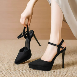 Small Feet Closed Toe Ankle Strap High Heels TS398