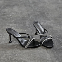 Small Feet Cross Rhinestone Strap Heeled Sandals SS2627