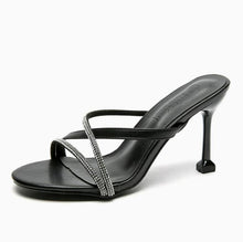 Small Feet Cross Rhinestone Strap Heeled Sandals SS2627