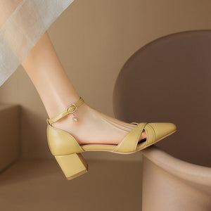 Small Feet Cross Strap Block Heel Sandals ES133