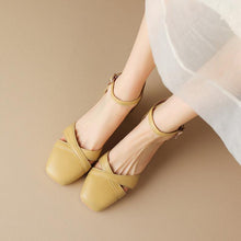 Small Feet Cross Strap Block Heel Sandals ES133