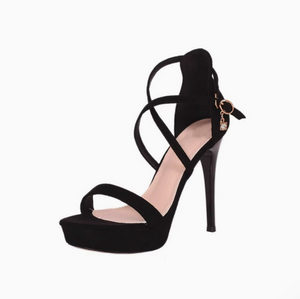Small Feet Cross Strap Open Toe High Heels TS392