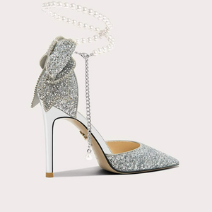 Small Feet Glitter Side Empty Dress Heels FS314