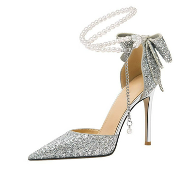 Small Feet Glitter Side Empty Dress Heels FS314