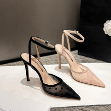 Small Feet Lace Mesh Ankle Strap Heels GS372