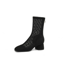 Small Feet Lace Mesh Chunky Short Boots MS167