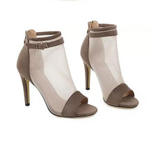 Small Feet Women's Lace Mesh Peep Ankle Booties MS156