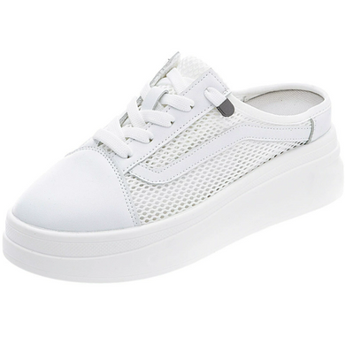 Small Feet Lace Mesh Slip On Casual Shoes FS123