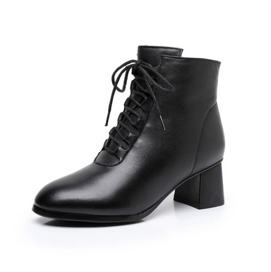 Small Feet Lace Up Chunky Leather Boots FS175
