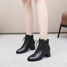 Small Feet Lace Up Chunky Leather Boots FS175