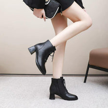 Small Feet Lace Up Chunky Leather Boots FS175