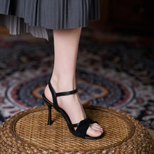 Small Feet Ladies Cross Strap Open Toe Heels MS67