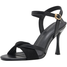 Small Feet Ladies Cross Strap Open Toe Heels MS67