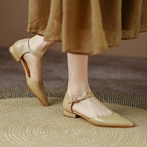 Small Feet Ladies Pointy Flat Heel Sandals MS123