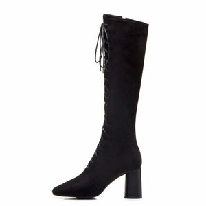 Small Feet Ladies Under Knee Long Boots BS398