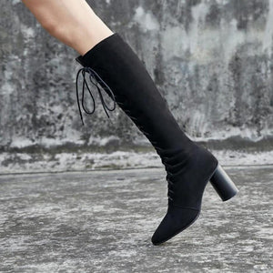 Small Feet Ladies Under Knee Long Boots BS398