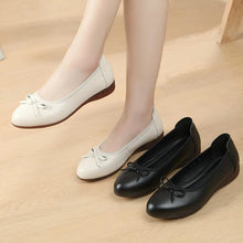 Small Feet Leather Wedge Shoes With Bow Tie TS65