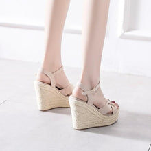Small Feet Open Toe High Wedge Heel Sandals MS386