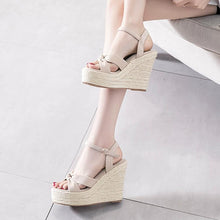 Small Feet Open Toe High Wedge Heel Sandals MS386