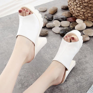 Small Feet Peep Platform Chunky High Heel Sandals MS89