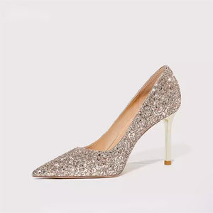 Small Feet Petite Size 3 Glitter Dress Heels TS12