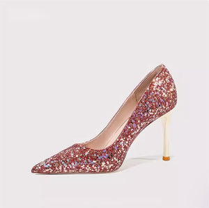 Small Feet Petite Size 3 Glitter Dress Heels TS12