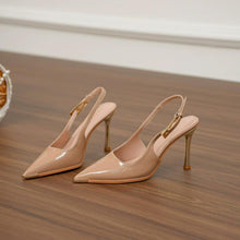 Small Feet Pointy Slingback Metallic Heel Shoes SS2761