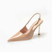 Small Feet Pointy Slingback Metallic Heel Shoes SS2761