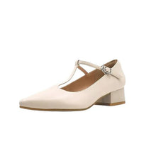 Small Feet Pointy T Strap Block Shoes AW2670