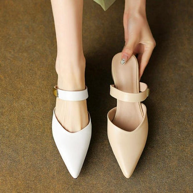 Small Feet Pointy Toe One Strap Slip On Sandals FS103