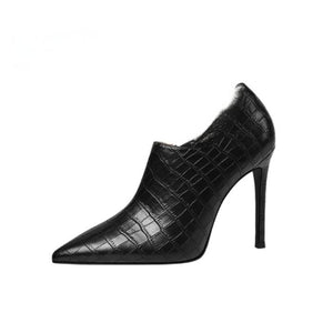 Small Feet Printed Leather High Heel Shoes FS291