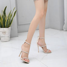 Small Feet Rhinestone Strappy High Heel Shoes TS183