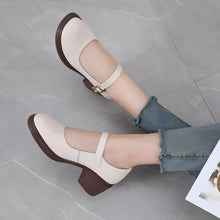 Small Feet Round Toe Mary Jane Leather Shoes TS476