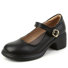 Small Feet Round Toe Mary Jane Leather Shoes TS476