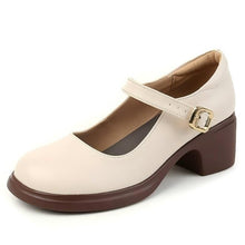 Small Feet Round Toe Mary Jane Leather Shoes TS476