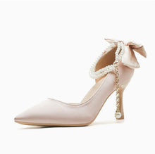 Small Feet Satin Heels With Pearl Strap SS2623