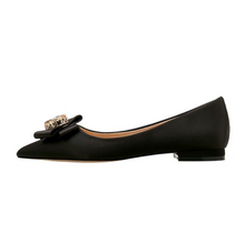 Women's Small Feet Silk Satin Flat Heel Shoes MS328