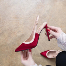 Small Feet Silk Satin Slingback Heels Shoes MS66