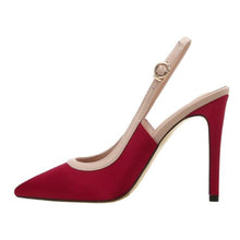 Small Feet Silk Satin Slingback Heels Shoes MS66