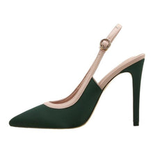 Small Feet Silk Satin Slingback Heels Shoes MS66