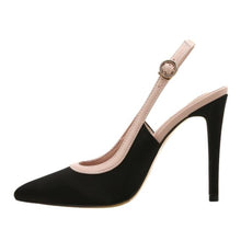 Small Feet Silk Satin Slingback Heels Shoes MS66