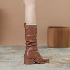 Small Feet Size 3 Hidden Heel Mid Calf Boots MS313