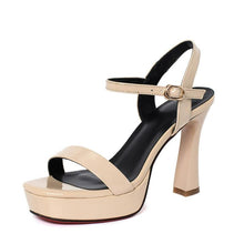Small Feet Size 3 Patent Leather Chunky Heels AS263