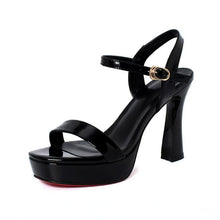 Small Feet Size 3 Patent Leather Chunky Heels AS263