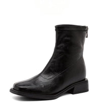 Small Feet Square Block Back Zipper Boots AW2679