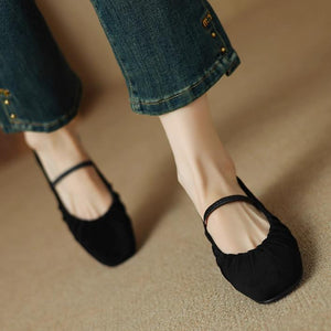 Small Feet Square Toe Flat Shoes MS302