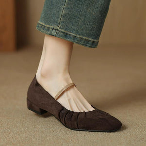 Small Feet Square Toe Flat Shoes MS302