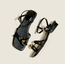 Small Feet Strappy Flat Block Heel Sandals SS27113