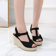 Small Feet T Strap Peep Wedge Sandal Shoes SS27112
